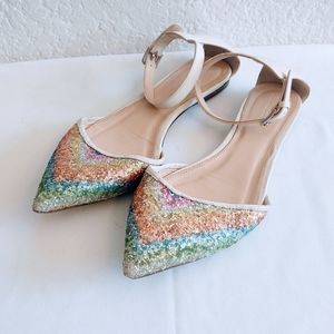 J Crew Sadie Flat Shoe Size 7.5 didn't match dress.
